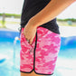 On The Hunt Pink Camo Drawstring Everyday Shorts