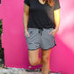 Blurred Lines Striped Drawstring Everyday Shorts