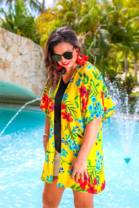 Walking On Sunshine Floral Kimono - Jess Lea Wholesale