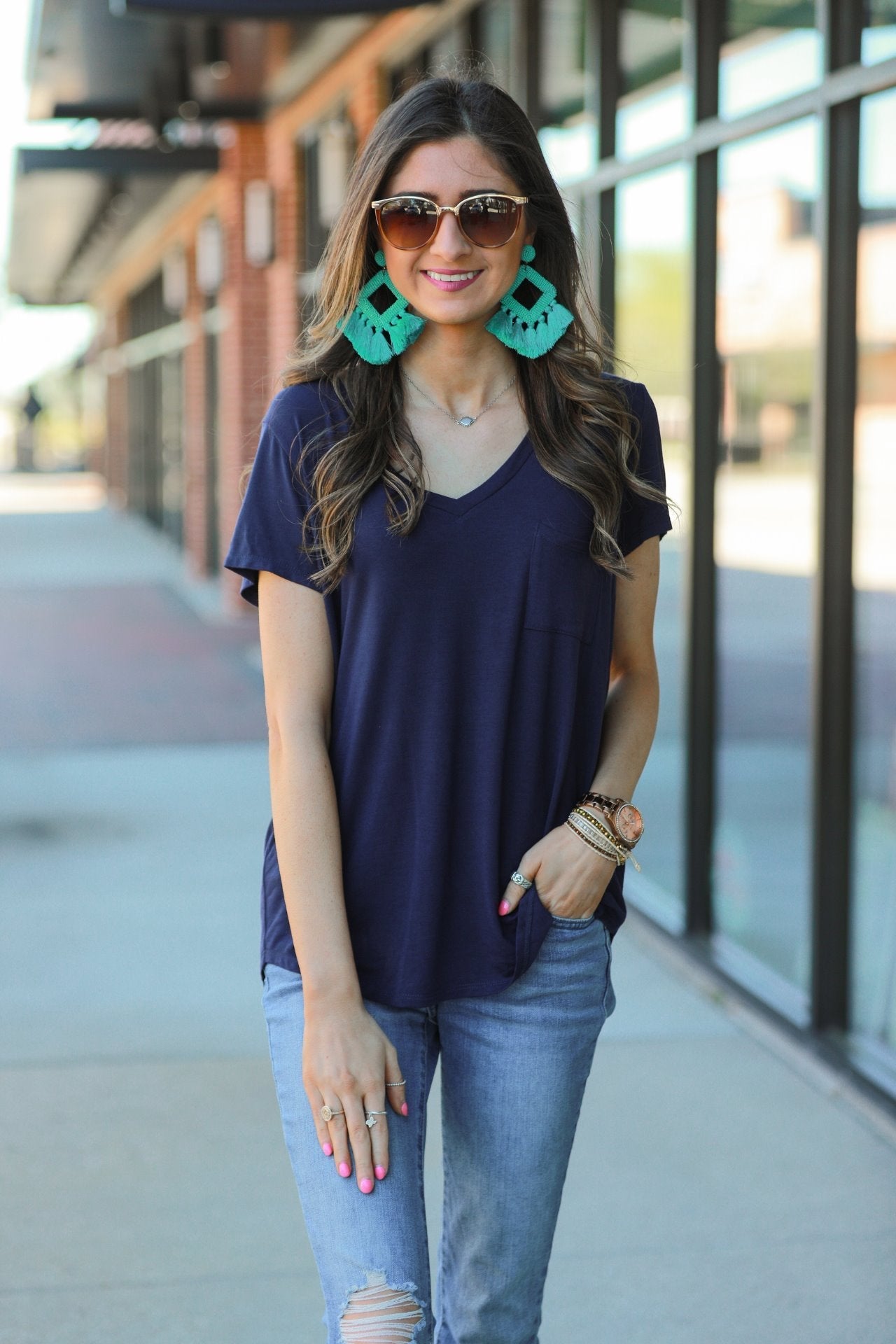 Jess Lea Basic Pocket Tee - Jess Lea Wholesale