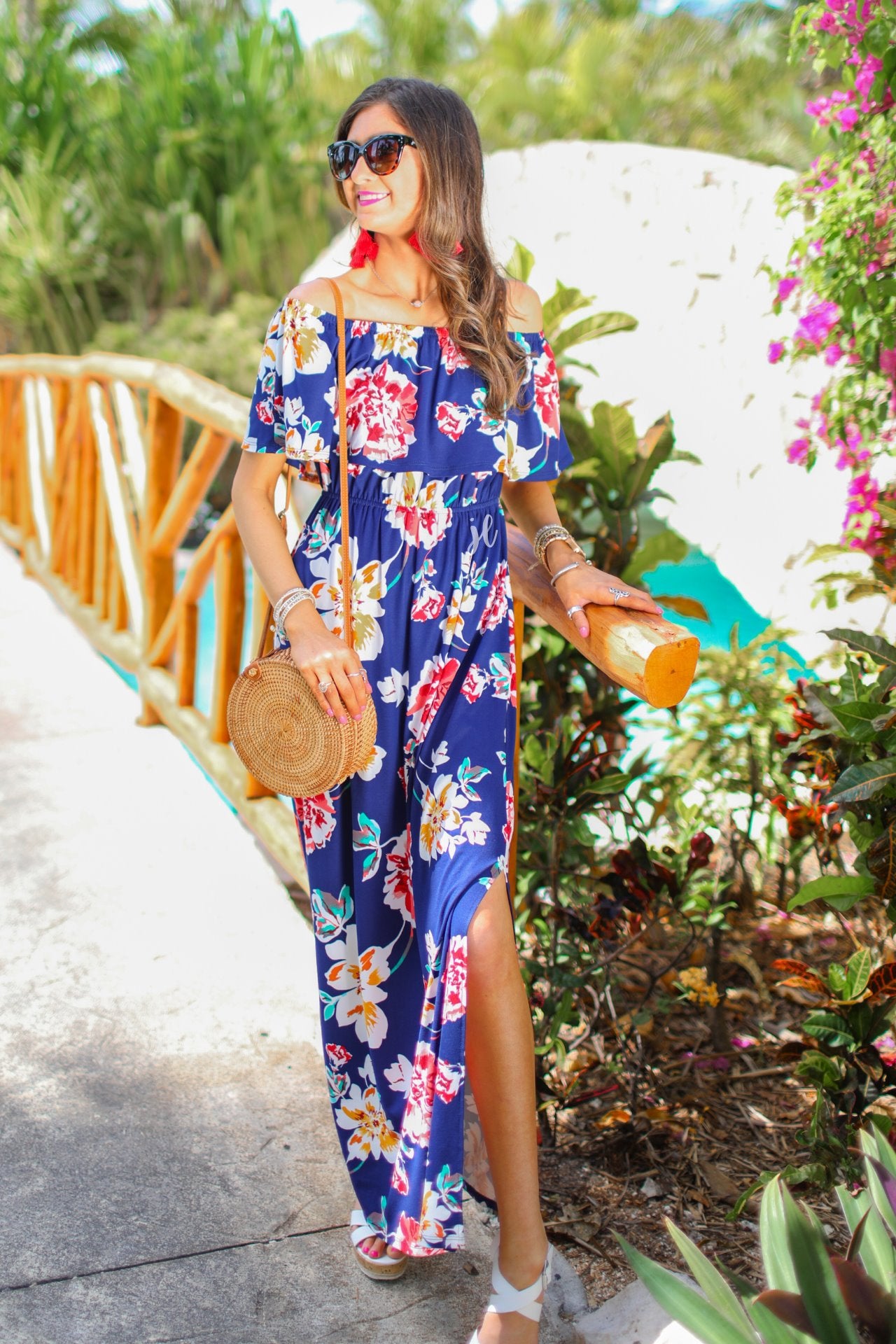 Riviera Romance Floral Maxi Dress