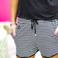 Blurred Lines Striped Drawstring Everyday Shorts