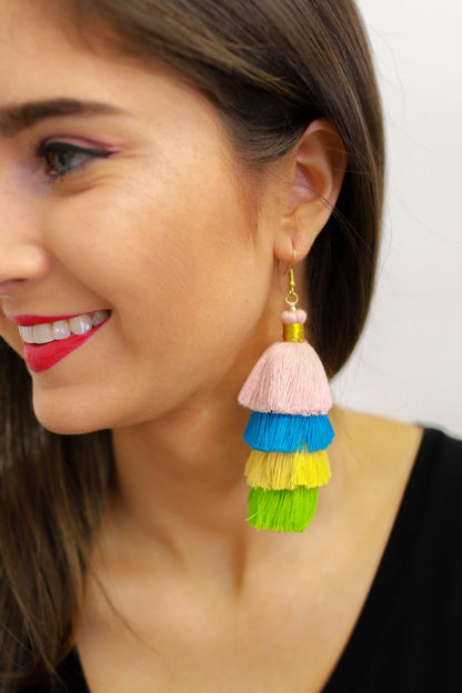 Sweet Sorbet Tassel Earrings