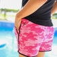 On The Hunt Pink Camo Drawstring Everyday Shorts