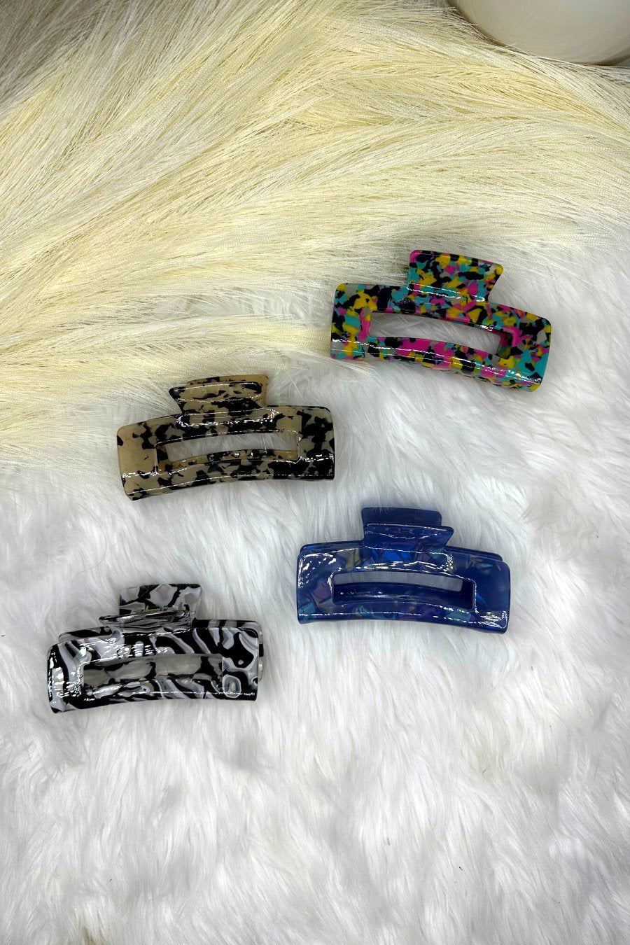 Acrylic Marble Claw Clip
