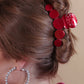 Ruth Red Metallic Claw Clip
