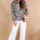Flirty Babe Leopard Button Up Top - Jess Lea Wholesale