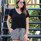 Exotic Animal Print Drawstring Everyday Shorts