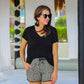 Exotic Animal Print Drawstring Everyday Shorts