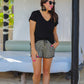 Exotic Animal Print Drawstring Everyday Shorts