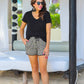 Exotic Animal Print Drawstring Everyday Shorts