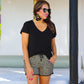 Exotic Animal Print Drawstring Everyday Shorts