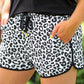 Kamryn White Leopard Drawstring Everyday Shorts