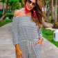 Laguna Beach Striped Off The Shoulder Romper