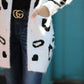 Felix Fuzzy Snow Leopard Cardigan