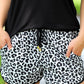 Kamryn White Leopard Drawstring Everyday Shorts