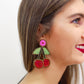 Wild Cherry Beaded Earrings