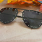 Hollywood Studded Aviator Sunglasses