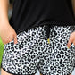 Kamryn White Leopard Drawstring Everyday Shorts
