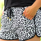 Kamryn White Leopard Drawstring Everyday Shorts