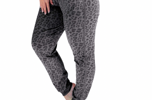 Own The Moment Leopard Drawstring Everyday Joggers