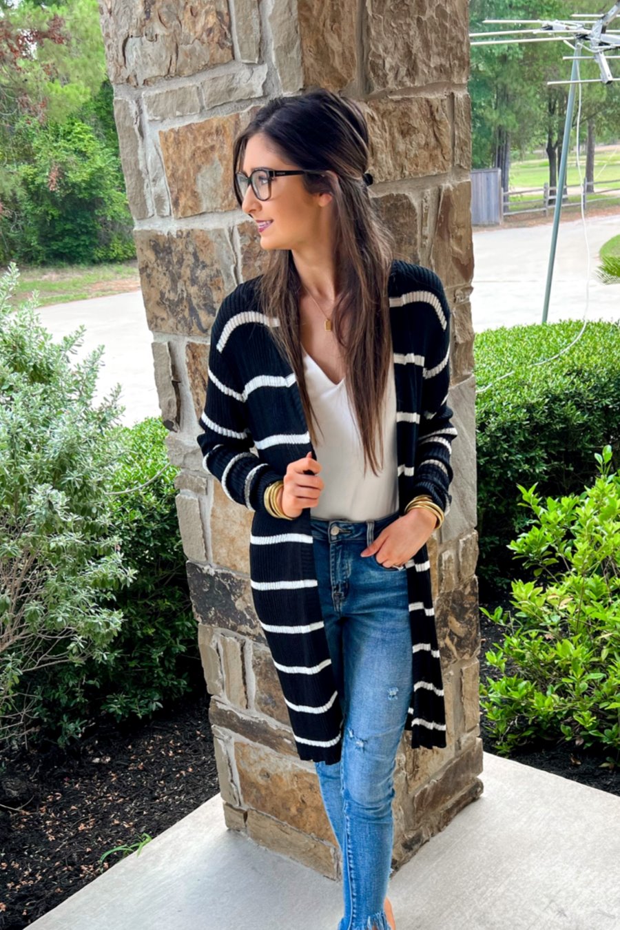 Amber Lightweight Striped Cardigan - Jess Lea Wholesale