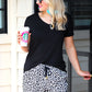 Kamryn White Leopard Drawstring Everyday Shorts