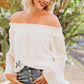 Sweet Caroline Dot Off the Shoulder Tunic Top