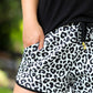 Kamryn White Leopard Drawstring Everyday Shorts