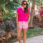 Think Pink Solid Drawstring Everyday Shorts - Jess Lea Wholesale