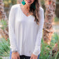 Jess Lea Basic Long Sleeve V-Neck Tee