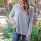 Jess Lea Basic Long Sleeve V-Neck Tee