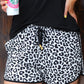 Kamryn White Leopard Drawstring Everyday Shorts