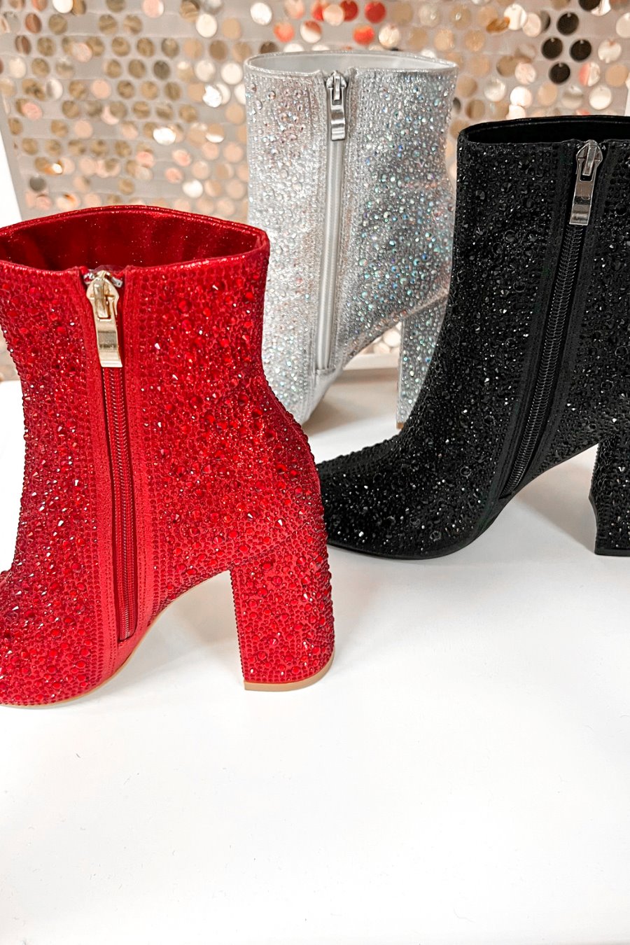 Dripping In Rhinestones Booties - Jess Lea Wholesale