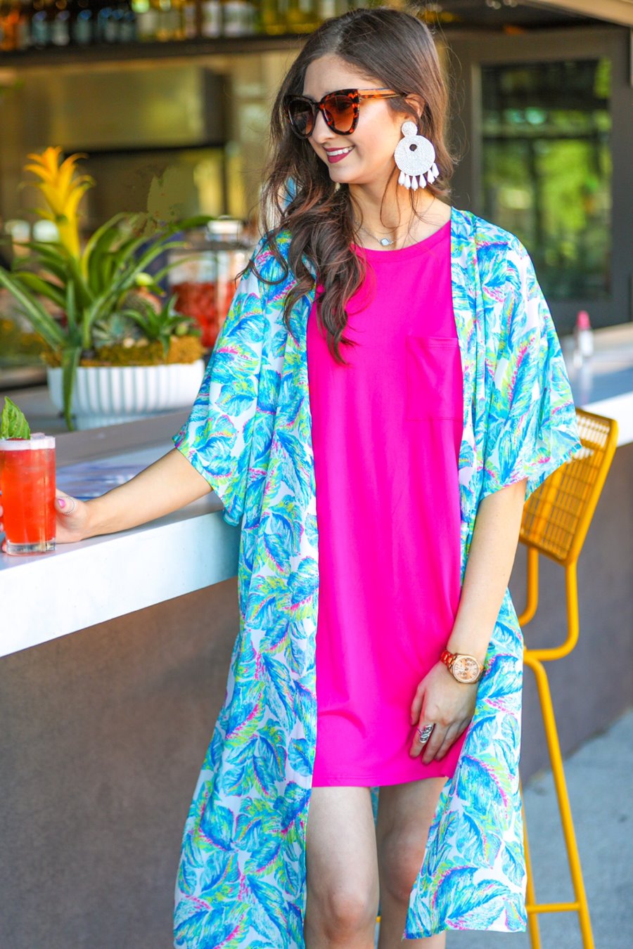 Panama Tropical Print Kimono to - Jess Lea Wholesale