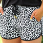 Kamryn White Leopard Drawstring Everyday Shorts