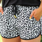 Kamryn White Leopard Drawstring Everyday Shorts - Jess Lea Wholesale