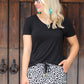 Kamryn White Leopard Drawstring Everyday Shorts