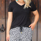Kamryn White Leopard Drawstring Everyday Shorts
