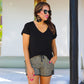 Exotic Animal Print Drawstring Everyday Shorts