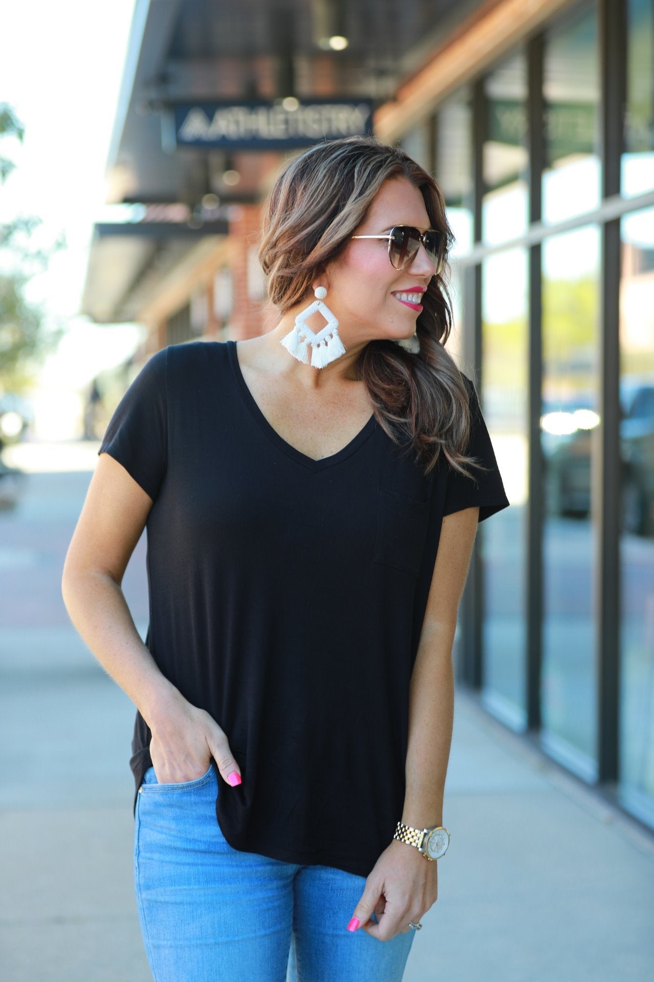 Jess Lea Basic Pocket Tee - Jess Lea Wholesale